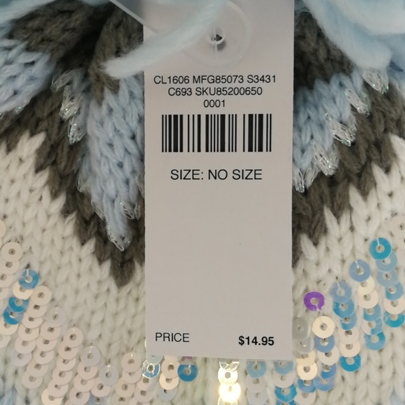 JUSTICE BEANIE POM POM NWT💙❄️ - Picture 3 of 6